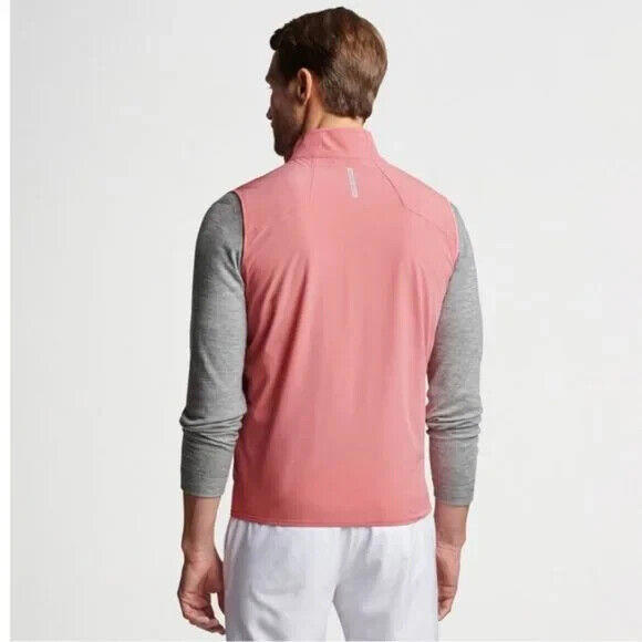 Peter Millar Flex Performance Half Zip Golf Vest Pink M, L, XL Coral Pear $200 - Picture 4 of 11